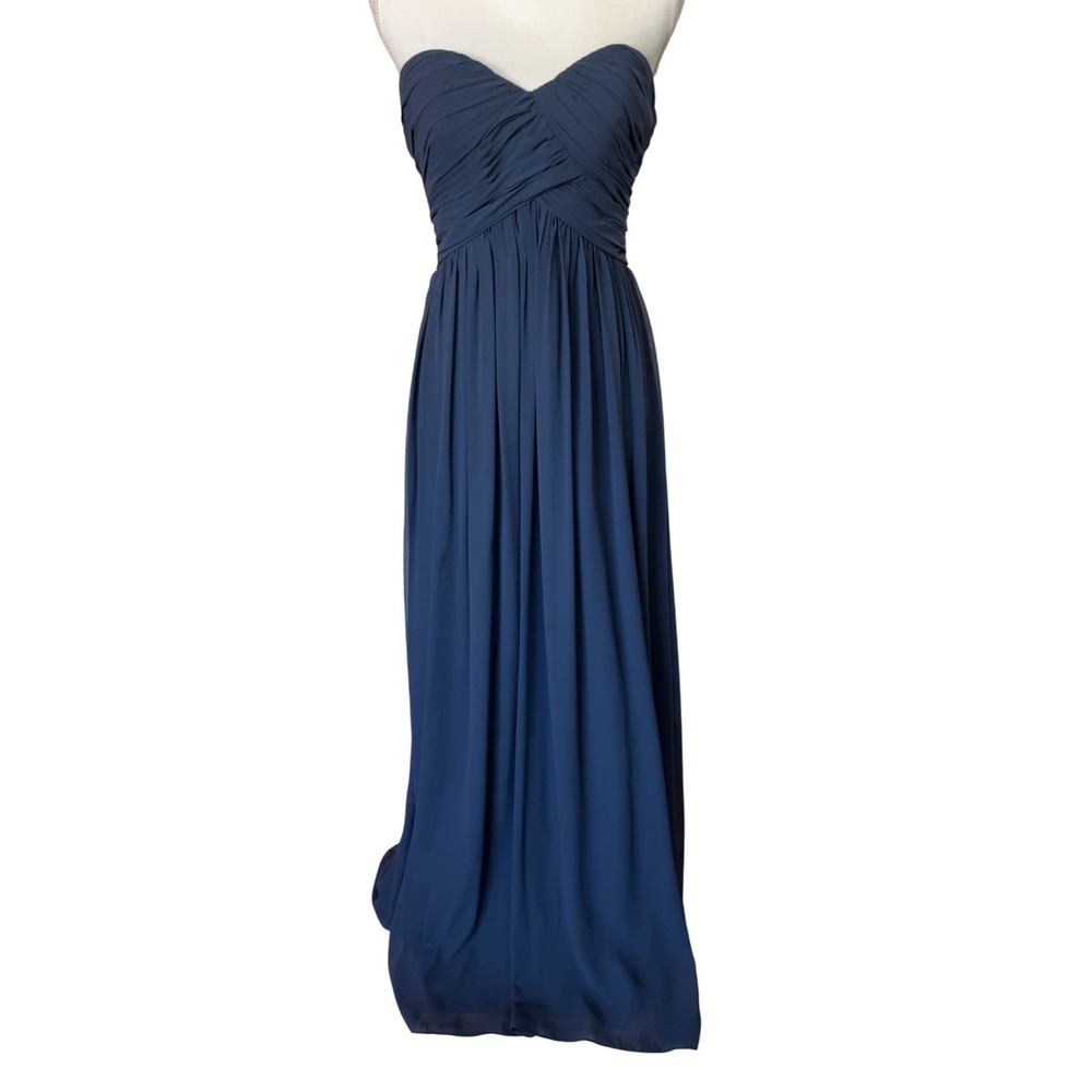 Bill Levkoff Bridesmaid Dress Blue Size 6